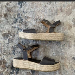 Bosabo Leather Espdrilla Flatform Sandals